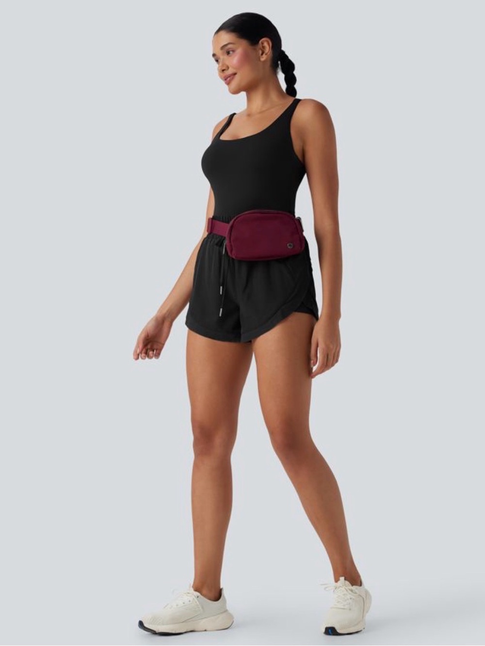 Halara Burgundy Belt Bag Crossbody Fanny Pack Adjustable Sport Travel Festival